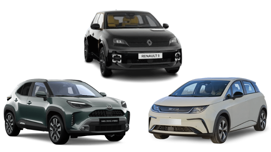 drie auto's die deelbaar zijn